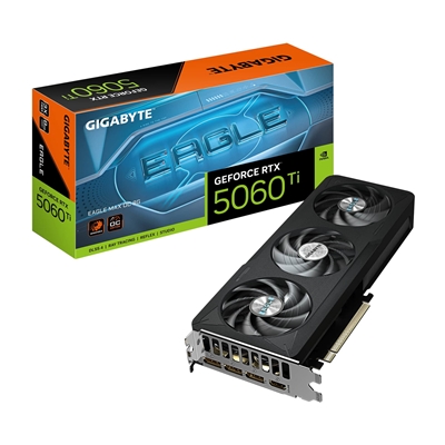 Gigabyte NVIDIA GeForce RTX 5060 Ti EAGLE MAX OC 8GB GDDR7 Graphics Card, 4608 CUDA Cores, 2617 MHz Core Clock, Triple Fan, 3x DisplayPorts / 1x HDMI Ports - Image 2