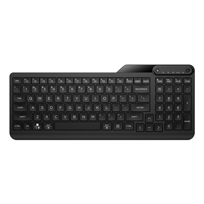 HP 475 Dual-Mode Wireless Keyboard, Bluetooth or 2.4Ghz Wireless, Pair up to 3 Devices, 12 Progammable Keys, Qwerty UK English Layout, Black - Image 2