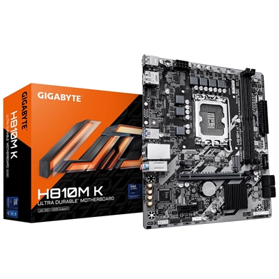 Gigabyte H810M K Intel 1851 Socket Motherboard, Micro ATX, 2x DDR5 Slots, 1x M.2 Socket, GbE LAN, 1x DisplayPort / 1x HDMI Port - Image 2