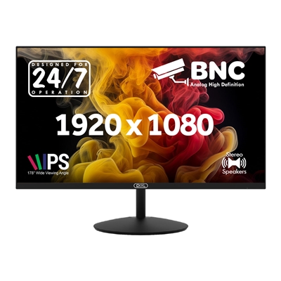 piXL 24-inch Full HD Energy Saving CCTV IPS Monitor for 24/7 use with BNC, HDMI & VGA Connections and CVBS, AHD, TVI & CVI Signal Support - Image 2
