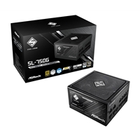 ASRock Steel Legend SL-750G 750W ATX Power Supply Unit, 80 Plus Gold Certified, 120mm Silent Cooling Fan, High Efficiency PSU