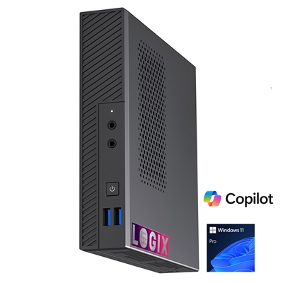 LOGIX 14th Gen Intel i5 10 Core 4.70GHz 1 Litre Mini Business / Security PC for Alarm & Door Entry Systems with 16GB RAM, 500GB NVMe SSD,WiFi BT, Windows 11 Pro, Keyboard & Mouse - Image 2