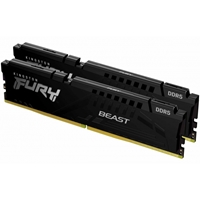 Kingston FURY Beast KF560C36BBE2K2-64 64GB (2x 32GB) DIMM System Memory, 6000MHz, DDR5, CL36, Black, Intel XMP, AMD EXPO