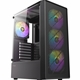 Antec AX26 RGB Elite Mid Tower Gaming Case, 1 x USB 3.0 / 2 x USB 2.0, Tempered Glass Side Window Panel, High Airflow Front Pannel, 4 x Pre-Installed ARGB LED Fans, ATX, Micro-ATX, ITX Compatible - Image 3