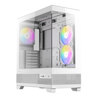 Antec CX500M CX700 Mid Tower Gaming Case, 1 x USB Type-C / 1 x USB 3.0, Tempered Glass Front and Side Window Panel, Supports Vertical Cooling, 3 x Pre-Installed RGB LED Fans, ATX, Micro-ATX, ITX Compatible