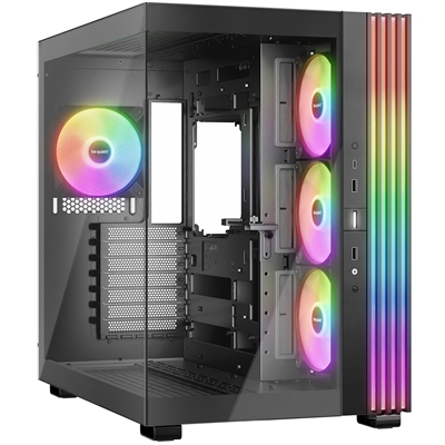 be quiet! BGW67 Light Base 600 LX Mid Tower Gaming Case, 1 x USB Type-C / 2 x USB 3.0, Tempered Glass Front & Side Window Panel, 4 x Light Wings ARGB Fans, ATX / M-ATX / Mini-ITX Compatible - Image 2