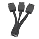 Replacement 12VHPWR 12+4Pin PCIE 5.0 to 3x8Pin (6+2P) Power Cable 10cm Braided - Image 3