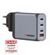 Verbatim (32202) GNC-100 GaN Charger 100W with 2 x USB-C PD 100W / 1 x USB-C PD 65W / 1 x USB-A QC 3.0 (EU/UK/US) - Image 3
