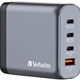 Verbatim (32203) GNC-140 GaN Charger 140W with 2 x USB-C PD 140W / 1 x USB-C PD 20W / 1 x USB-A QC 3.0 (EU/UK/US) - Image 3