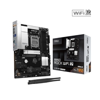 ASRock B850 Rock WiFi 7 AMD AM5 Socket Motherboard, ATX, 4x DDR5 Slots, 2x M.2 Socket, Fitted I/O Shield, 2.5GbE LAN, Wi-Fi 7, 1x HDMI Port
