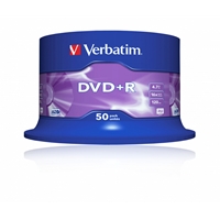 Verbatim (43550) DVD+R 16X 4.7GB 50 Pack Spindle Matt Silver