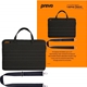 Prevo 15.6 Inch Laptop Bag, Cushioned Lining, With Shoulder Strap, Black - Image 3