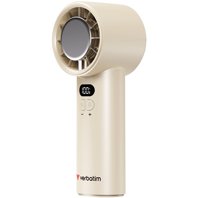 Verbatim (32343) Cool 'n' Go Ice Touch Handheld Fan - White/Silver - Image 2