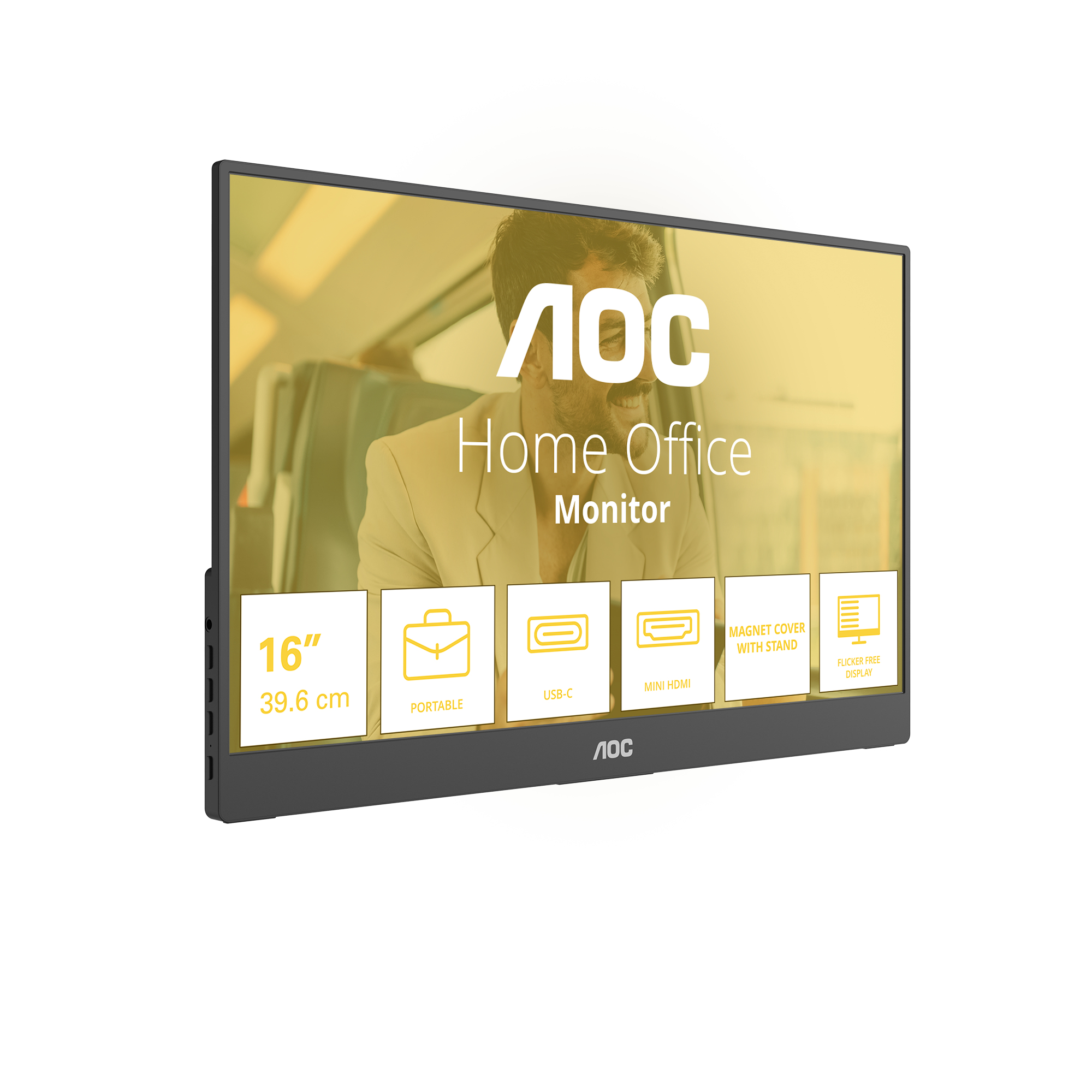 AOC 15.6 IPS MONITOR SPK USB-C 16T20E2 - Image 2
