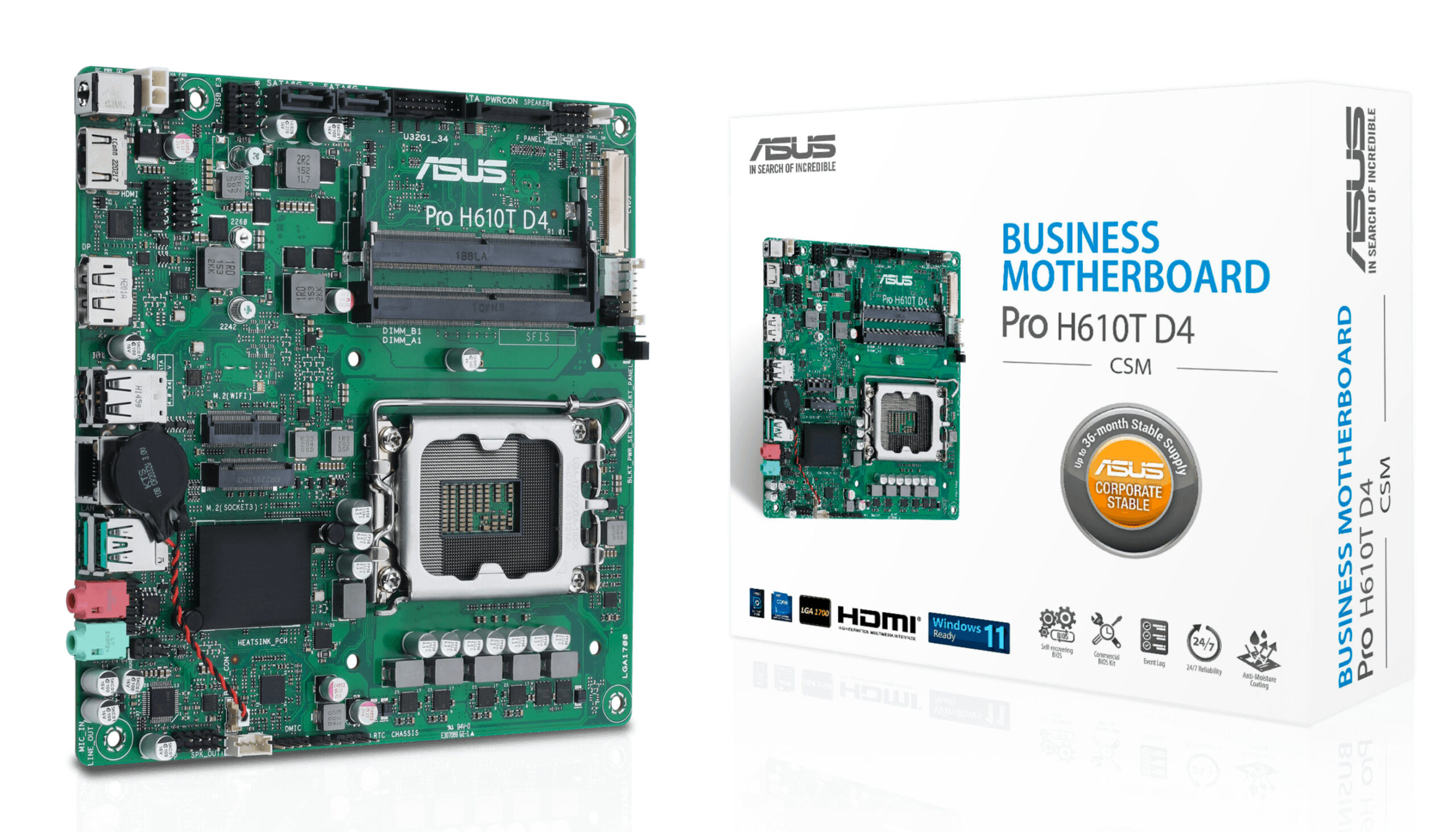 ASUS 1700 PRO H610T D4-CSM THIN M-ITX