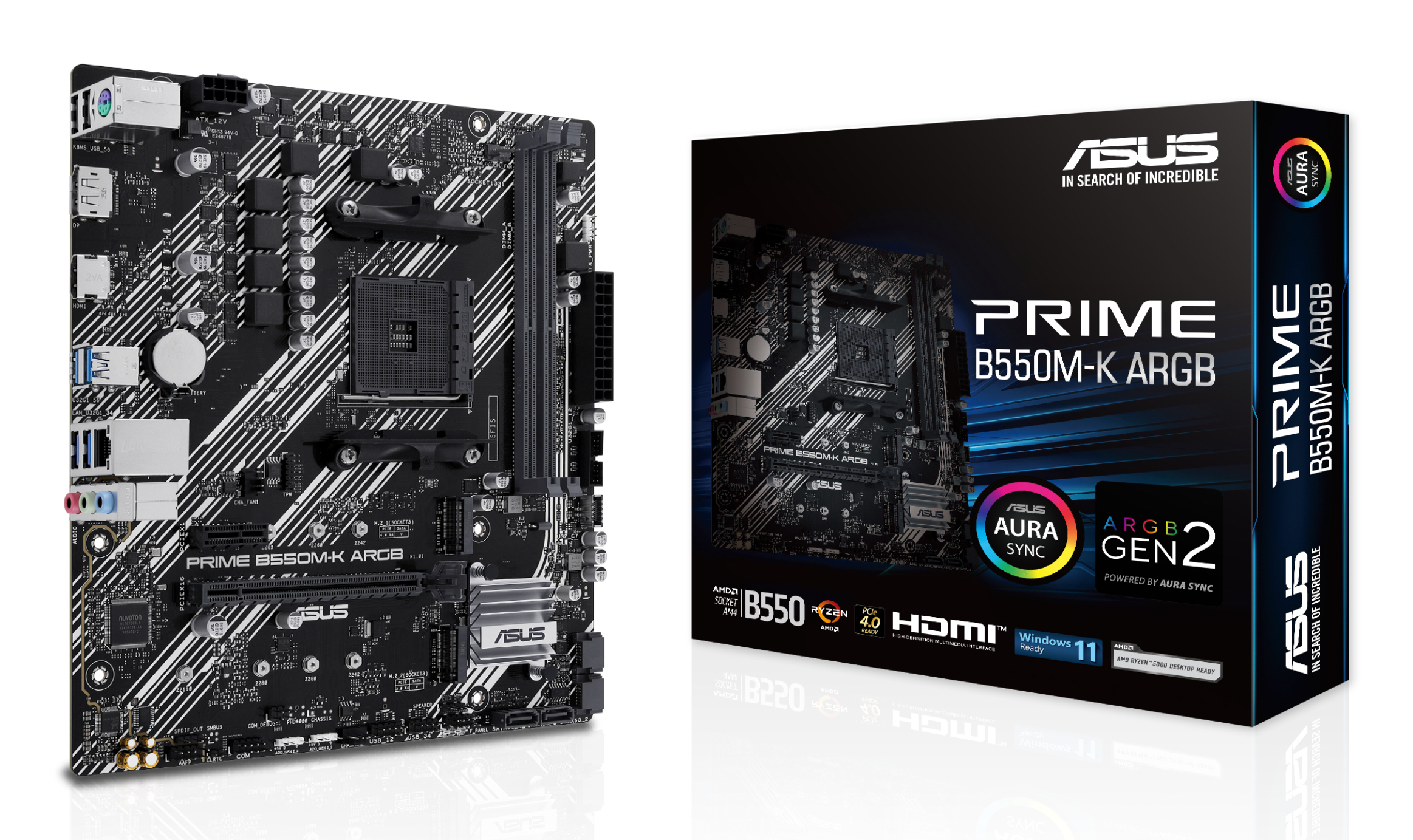 ASUS AM4 PRIME B550M-K ARGB M-ATX