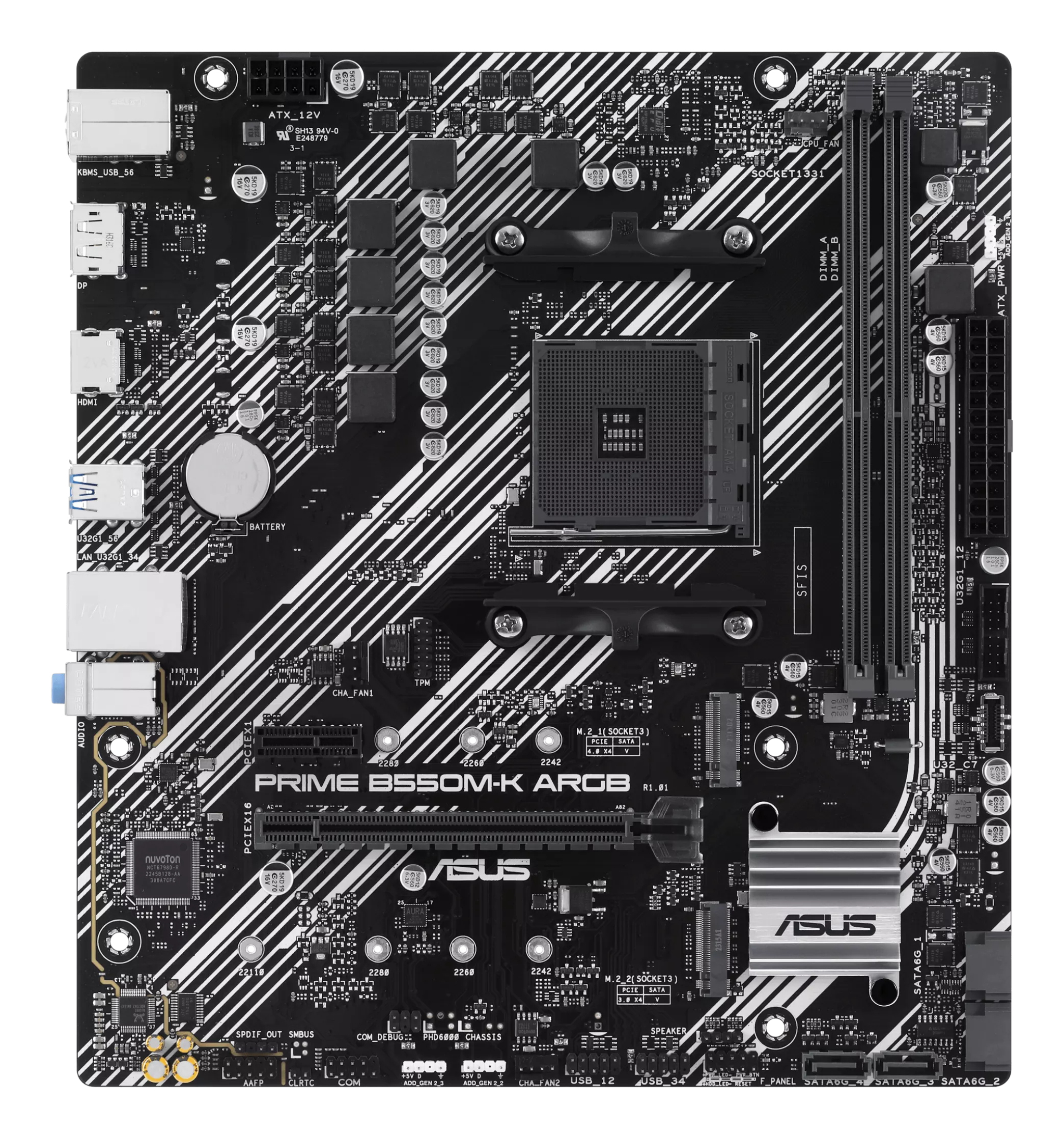 ASUS AM4 PRIME B550M-K ARGB M-ATX - Image 2