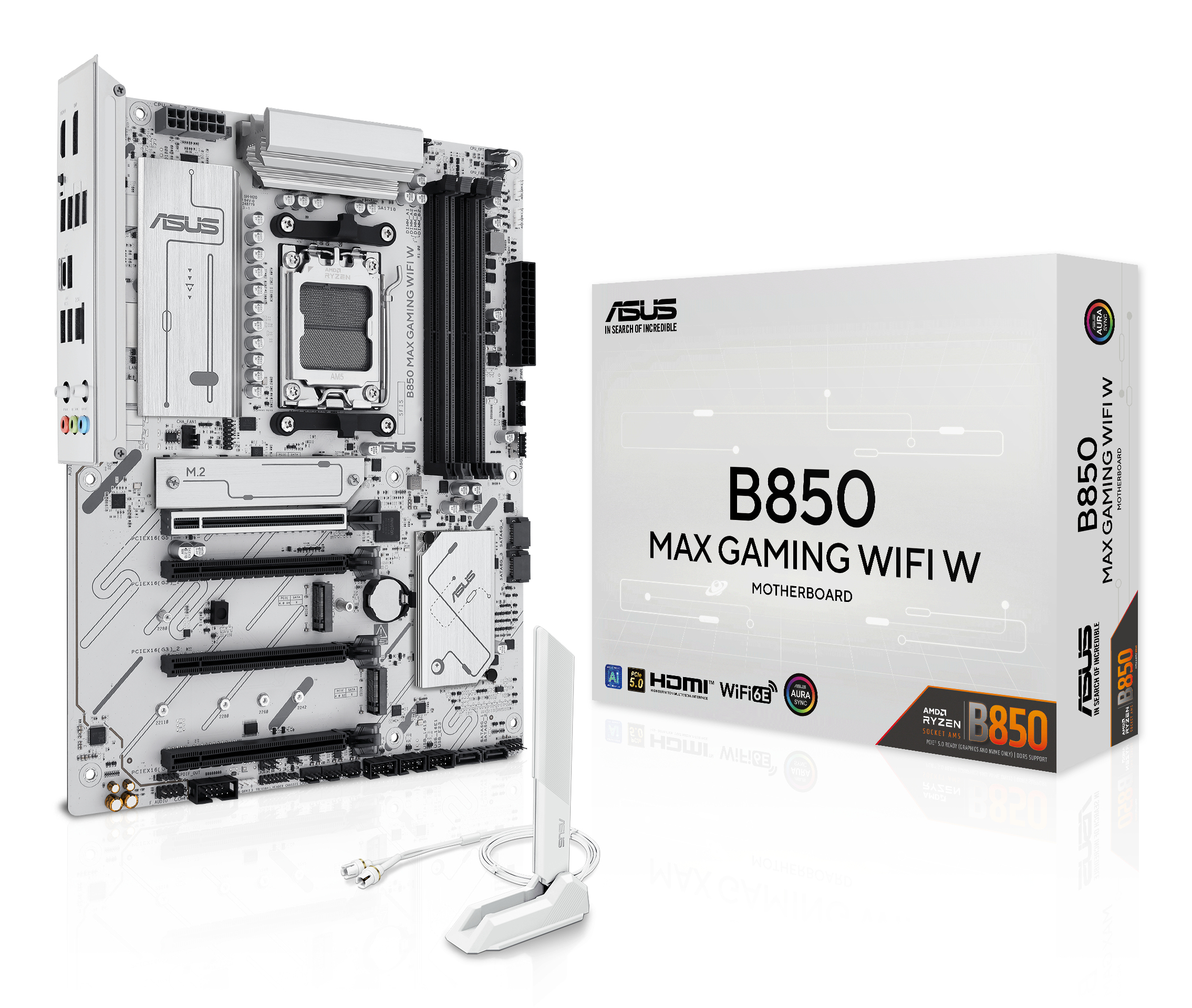 ASUS AM5 B850 MAX GAMING WIFI WHITE