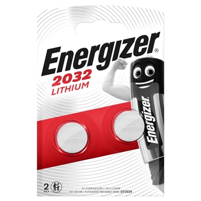 Energizer Lithium Pack of 2 Coin Cell CR2032 Batteries - Image 2