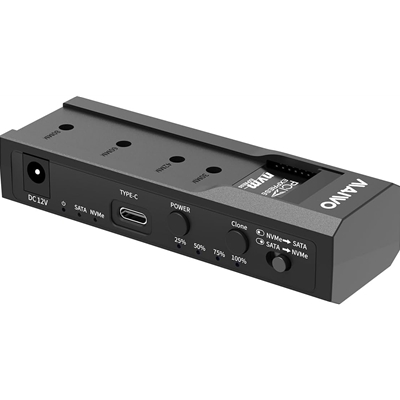 Maiwo USB Type-C, Dual Bay HDD/NVMe M2 SSD 10Gbps Clone Converter For 2.5" and 3.5" SATA, Clone SATA to NVMe Instantly - Image 2