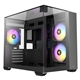 Antec CX600M Trio Mini Tower Gaming Case, Tempered Glass Front, Top & Side Panels, Dual Chamber Design, 3 x Pre-Installed ARGB Fans, USB-C, USB 3.0 & USB 2.0, Micro-ATX/ITX, Black - Image 3