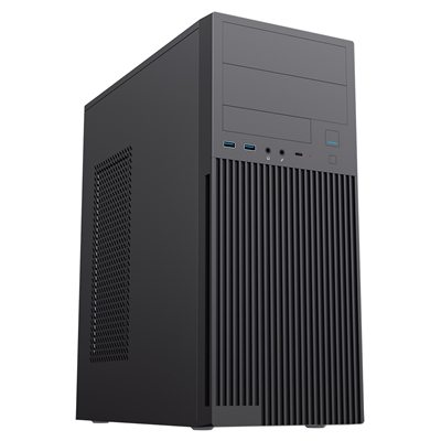 CiT Academy Mid-Tower Office PC Case With USB Type C and 80mm Rear Black Fan and 500W Power Supply Included - Image 2