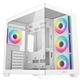 DeepCool CG530 4F Mid-Tower Case with Tempered Glass Panels, 4 Pre-Installed ARGB Fans, and Optimal Airflow Support, White - Image 3