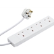 2m 4 Gang UK Mains Extension - White - Image 3