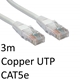 RJ45 (M) to RJ45 (M) CAT5e 3m White OEM Moulded Boot Copper UTP Network Cable - Image 3
