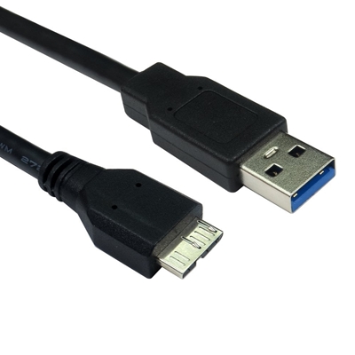 USB 3.0 A (M) to USB 3.0 Micro B (M) 0.75m Black OEM Data Cable - Image 2