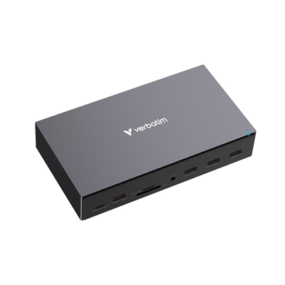Verbatim (32172) USB-C PRO Docking Station 17 Port CDS-17, Supports Triple HDMI Outputs (up to 8K Resolution), Dual DisplayPorts, Gigabit Ethernet, SD/microSD Card Reader, Multi-Device USB 3.2 Data Transferring - Image 2