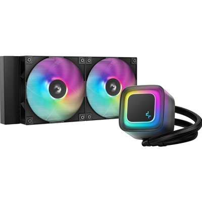 DeepCool LE240 V2 240mm Liquid CPU Cooler, Dual 120mm ARGB Fans, Anti-Leak Tech, Quiet Pump, High Performance for Intel & AMD Sockets - Image 2