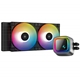 DeepCool LS520 Premium AiO Liquid CPU Cooler, Universal Socket, 240mm Radiator, PWM 2250RPM Cooling Fans, Addressable RGB LED Lighting, Fully Customizable Infinity Mirror Cap Design, Black Version - Image 3