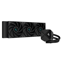 DeepCool LS720 SE Zero Dark All In One Liquid CPU Cooler, 360mm Radiator, 3x 120mm DeepCool Fans, Intel/AMD