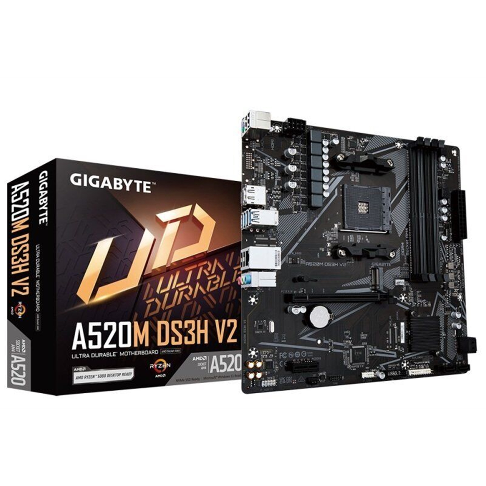 Gigabyte A520M DS3H V2 Ultra Durable AMD AM4 Socket Motherbo