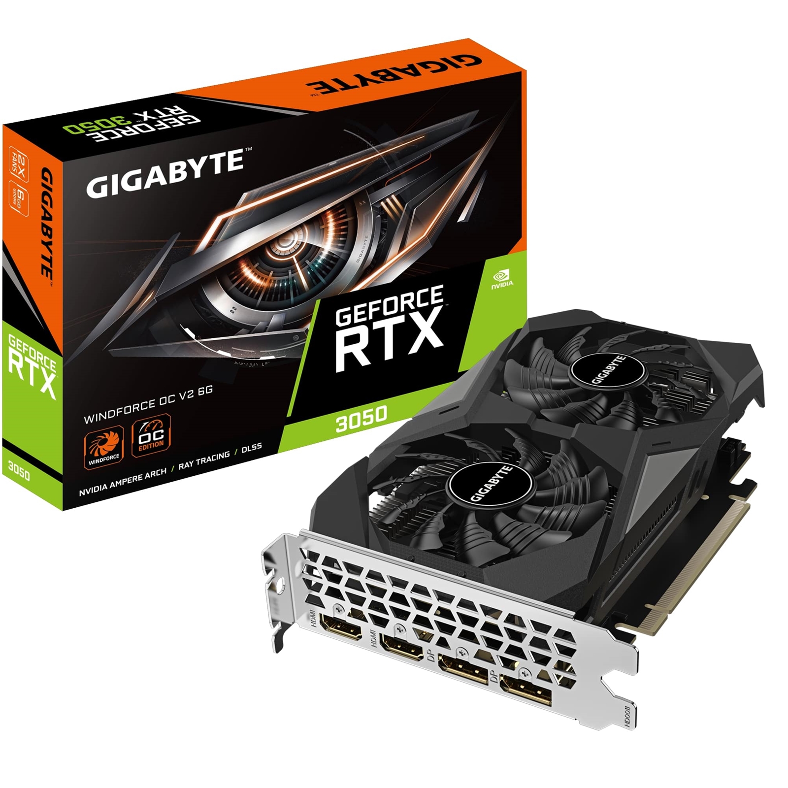 Gigabyte NVIDIA GeForce RTX 3050 WINDFORCE OC V2 6GB GDDR6 G