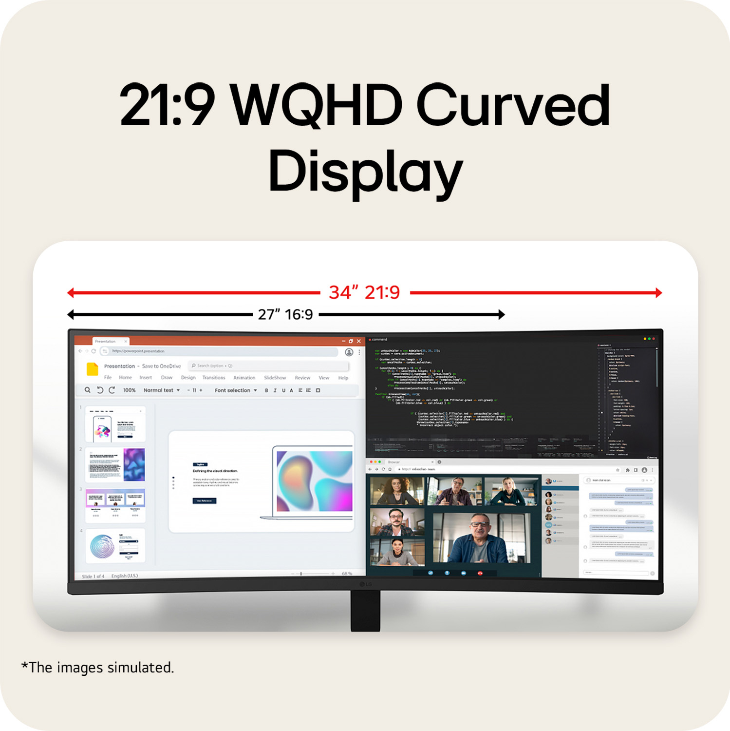 LG 27 VA MONITOR CURVED 34U601B-B - Image 3