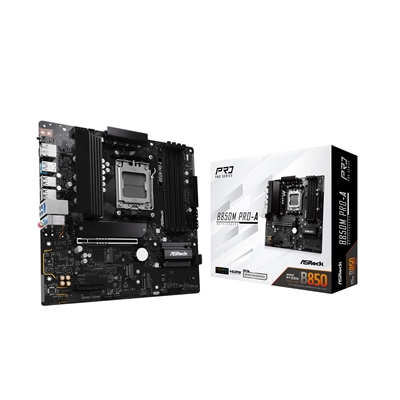 ASRock B850 Pro-A AMD AM5 Socket Motherboard, ATX, 4x DDR5 Slots, 4x M.2 Sockets, 2.5GbE LAN, 1x HDMI Port / 1x USB-C - Image 2