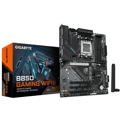 Gigabyte B850 GAMING WIFI6 AMD AM5 Socket Motherboard, ATX, 4x DDR5 Slots, 3x M.2 Sockets, Fitted I/O Shield, GbE LAN, Wi-Fi 6, 1x DisplayPort / 1x HDMI Port - Image 2