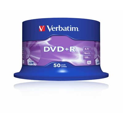 Verbatim (43550) DVD+R 16X 4.7GB 50 Pack Spindle Matt Silver - Image 2
