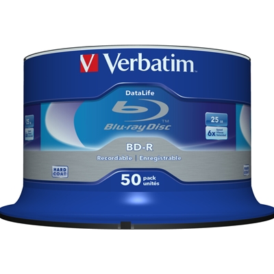 Verbatim (43838) BD-R SL Datalife 25GB 6X 50 Pack Spindle No ID - Image 2