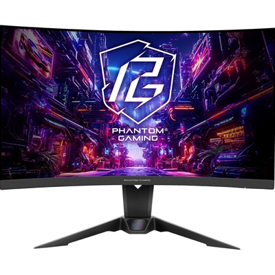 ASRock Phantom Gaming PG27QRT2A 27 Inch QHD (2560 x 1440) Curved (1500R) VA Gaming Monitor, 180Hz 1ms (MPRT) Response Time, 2 x HDMI 2.0, 1 x DisplayPort 1.4, with Speakers, Integrated Wi-Fi Antena (Compatible with Wi-Fi 4/5/6/6E/7) - Image 2