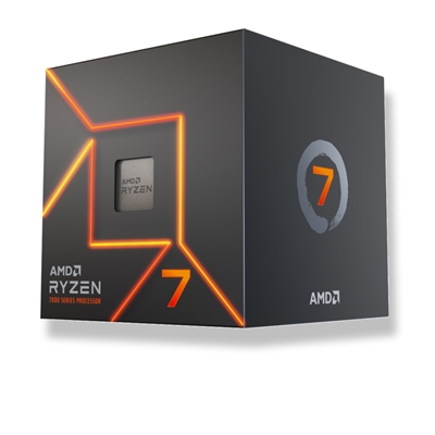 AMD Ryzen 7 7700 with Radeon Graphics, 8 Core Processor, 16 Threads, 3.8GHz up to 5.3GHz Boost, 40MB Cache, 65W, Wraith Prism LED Cooler, Radeon Graphics - Image 2