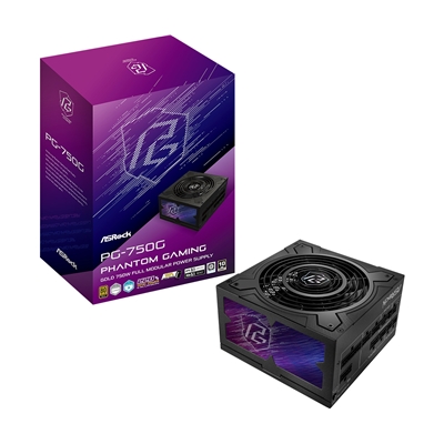 ASRock Phantom Gaming PG-750G 750W ATX Power Supply Unit, 80 Plus Gold Certified, 120mm Silent Cooling Fan, High Efficiency PSU - Image 2
