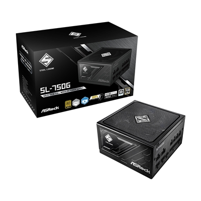 ASRock Steel Legend SL-750G 750W ATX Power Supply Unit, 80 Plus Gold Certified, 120mm Silent Cooling Fan, High Efficiency PSU - Image 2