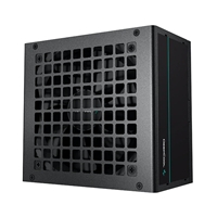 DeepCool PF500 500W PSU, 120mm Silent Hydraulic Bearing Fan, 80 PLUS White, Non Modular, UK Plug, Flat Black Cables, Efficient & Affordable