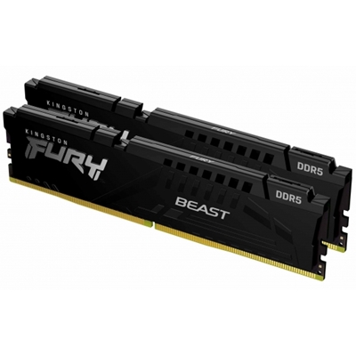 Kingston FURY Beast KF560C36BBE2K2-64 64GB (2x 32GB) DIMM System Memory, 6000MHz, DDR5, CL36, Black, Intel XMP, AMD EXPO - Image 2