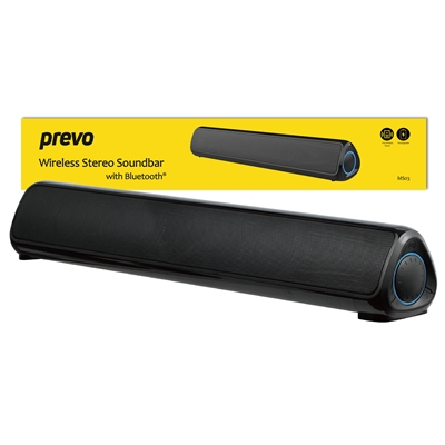 Prevo MS03 Wireless Bluetooth Speaker with Bluetooth, USB & SD, Space-Saving Wireless Speaker for TV, Home Entertainment System, PC, Mobile Device & Gaming Consoles - Image 2