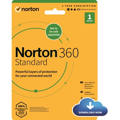 Norton 360 Standard, Antivirus Software for 1 Device, 1-year Subscription, Includes Secure VPN, Password Manager and 10GB of Cloud Storage, PC/Mac/iOS/Android, Activation Code by email - ESD - Image 2