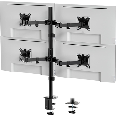 VonHaus Quad Monitor Stand for 13-32" Screens, Four Screen Monitor Desk Mount, Height Adjustable, Easy Assemble Stand with Full Tilt, Rotation & Swivel Arms, VESA 75x75 & 100x100mm - Image 2